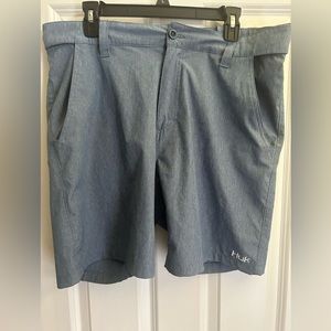 Light blue Huk fishing shorts
